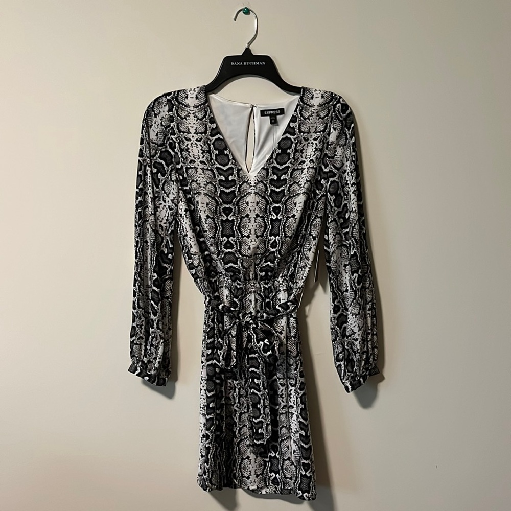 XS Express snakeskin cinched waist dress